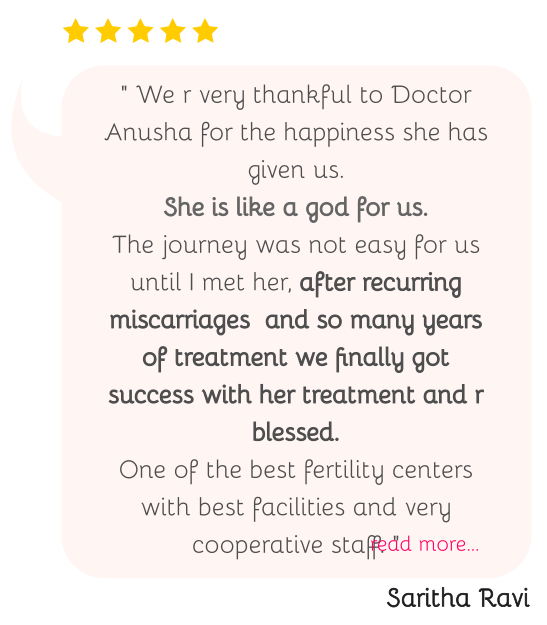 Anusha Women & Fertility center, Testimonial 6