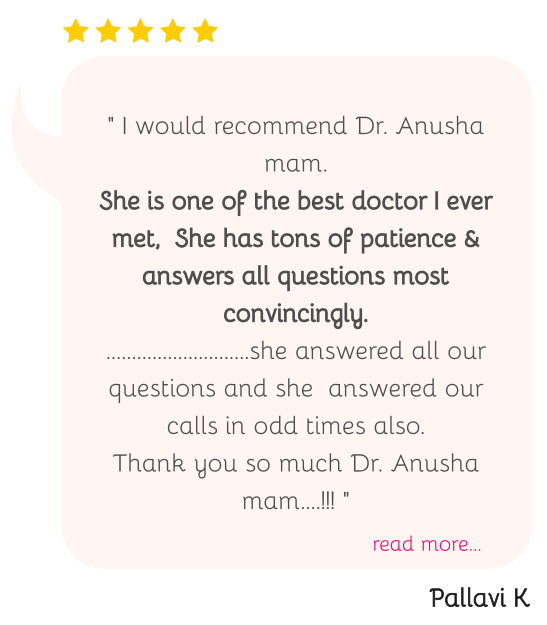Anusha Women & Fertility center, Testimonial 7